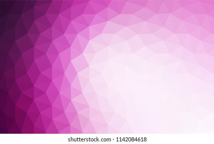 Dark Purple, Pink vector triangle mosaic template. Glitter abstract illustration with an elegant triangles. Polygonal design for your web site.