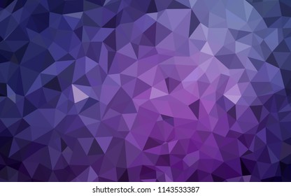Dark Purple, Pink vector triangle mosaic cover. Triangular geometric sample with gradient.  A new texture for your web site.