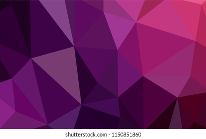 Dark Purple, Pink vector triangle mosaic texture. Colorful illustration in polygonal style with gradient. Template for cell phone's backgrounds.
