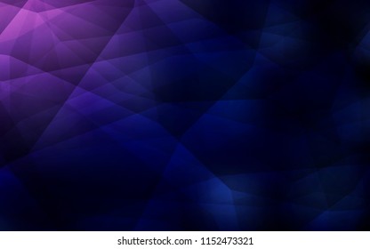 Dark Purple, Pink vector triangle mosaic texture. Polygonal abstract illustration with gradient. Pattern for a brand book's backdrop.
