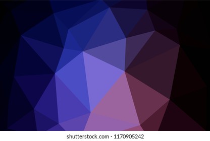 Dark Purple, Pink vector triangle mosaic texture. Creative illustration in halftone style with triangles. Template for cell phone's backgrounds.
