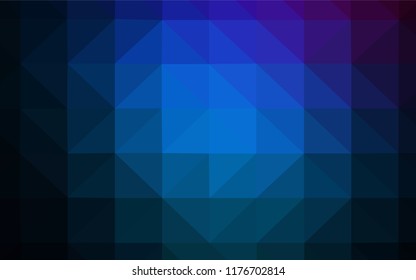 Dark Purple, Pink vector triangle mosaic texture. Glitter abstract illustration with an elegant triangles. A completely new design for your leaflet.