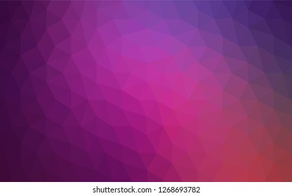 Dark Purple, Pink vector triangle mosaic cover. Colorful abstract illustration with triangles. Pattern for a brand book's backdrop.