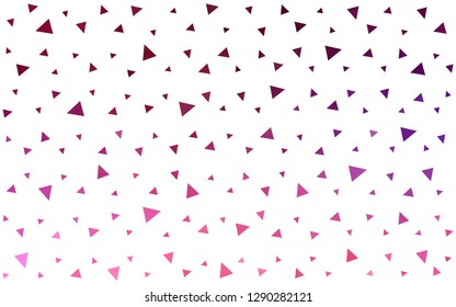 Dark Purple, Pink vector  triangle mosaic texture. Polygonal abstract illustration with gradient. Brand new design for your business.