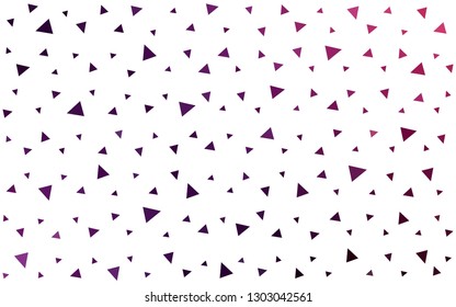 Dark Purple, Pink vector  triangle mosaic background. Colorful illustration in abstract style with triangles. Completely new template for your banner.