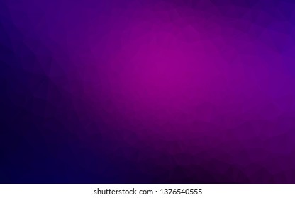 Dark Purple, Pink vector triangle mosaic texture. An elegant bright illustration with gradient. Textured pattern for background.
