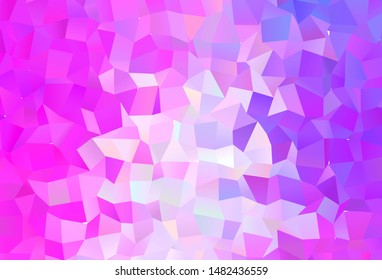 Dark Purple, Pink vector triangle mosaic template. Colorful illustration in polygonal style with gradient. Pattern for a brand book's backdrop.