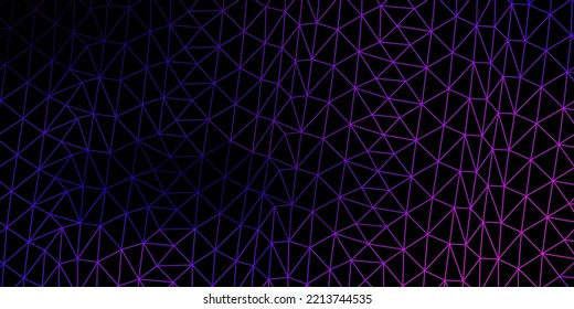 Fondo de mosaico de mosaico de tres ángulos vectoriales oscuro morado y rosa. Elegante ilustración abstracta con triángulos gradientes. Antecedentes para diseñadores web.