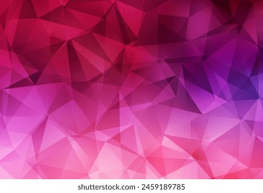 Púrpura oscuro, fondo de mosaico de triángulo de Vector rosa. Ilustración abstracta moderna con triángulos. Nuevo estilo para el diseño de su empresa.