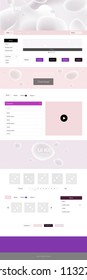 Dark Purple, Pink vector web ui kit with lamp shapes. Shining curly illustration in marble style with gradient. This template you can use for landing pages.