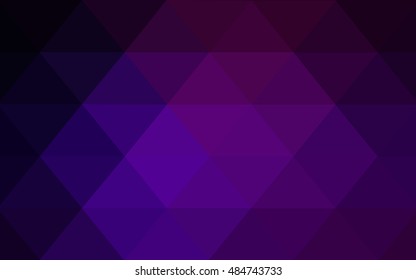 Dark purple polygon abstract background. An elegant bright illustration with gradient. Triangular pattern for your business design.
