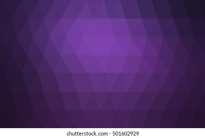 Dark purple polygon abstract background. A vague abstract illustration with gradient. Triangular pattern for your business design.