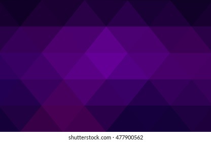 Dark purple polygon abstract template. Colorful abstract illustration with gradient. Triangular pattern for your business design.