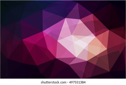 Dark purple polygonal background. A completely new color illustration in a vague style. The best triangular design for your business.