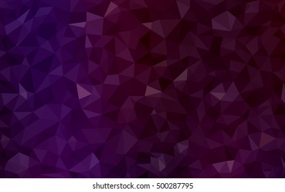 Dark purple polygonal background. A completely new color illustration in a vague style. The best triangular design for your business.
