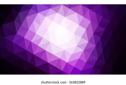 Dark purple polygonal illustration, which consist of triangles. Geometric background in Origami style with gradient. Triangular design for your business in vector.