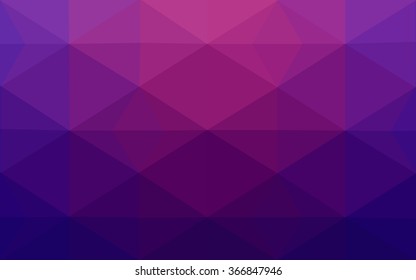 Dark purple polygonal illustration, which consist of triangles. Geometric background in Origami style with gradient. Triangular design for your business.