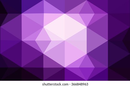 Dark purple polygonal illustration, which consist of triangles. Geometric background in Origami style with gradient. Triangular design for your business.