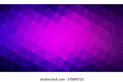 Dark purple polygonal illustration, which consist of triangles. Geometric background in Origami style with gradient. Triangular design for your business.