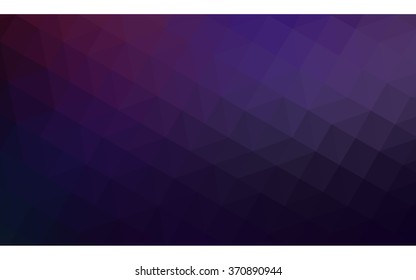 Dark purple polygonal illustration, which consist of triangles. Geometric background in Origami style with gradient. Triangular design for your business.