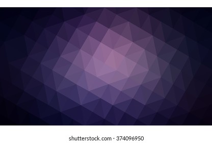 Dark purple polygonal illustration, which consist of triangles. Geometric background in Origami style with gradient. Triangular design for your business.