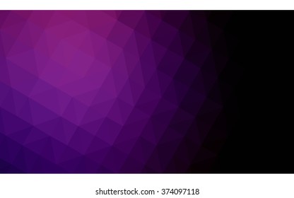 Dark purple polygonal illustration, which consist of triangles. Geometric background in Origami style with gradient. Triangular design for your business.