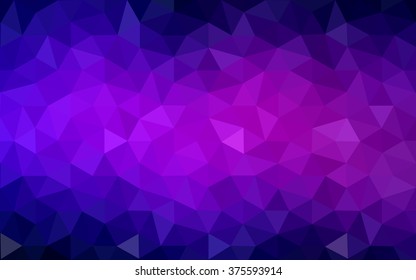 Dark purple polygonal illustration, which consist of triangles. Geometric background in Origami style with gradient. Triangular design for your business.