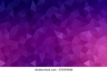 Dark purple polygonal illustration, which consist of triangles. Geometric background in Origami style with gradient. Triangular design for your business.