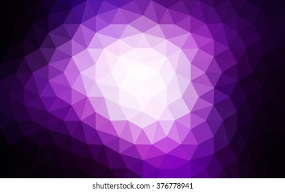 Dark purple polygonal illustration, which consist of triangles. Geometric background in Origami style with gradient. Triangular design for your business.