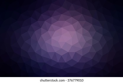 Dark purple polygonal illustration, which consist of triangles. Geometric background in Origami style with gradient. Triangular design for your business.