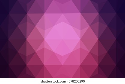 Dark purple polygonal illustration, which consist of triangles. Geometric background in Origami style with gradient. Triangular design for your business.