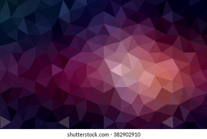 Dark purple polygonal illustration, which consist of triangles. Geometric background in Origami style with gradient. Triangular design for your business.