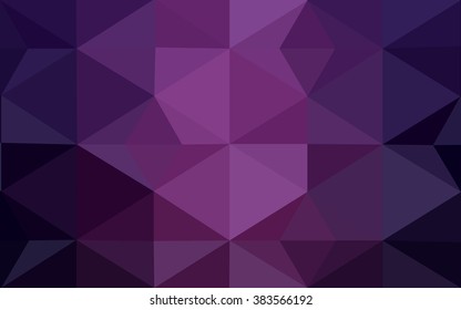 Dark purple polygonal illustration, which consist of triangles. Geometric background in Origami style with gradient. Triangular design for your business.