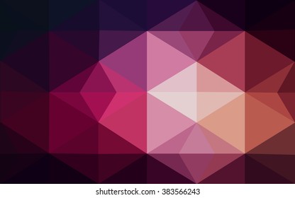 Dark purple polygonal illustration, which consist of triangles. Geometric background in Origami style with gradient. Triangular design for your business.