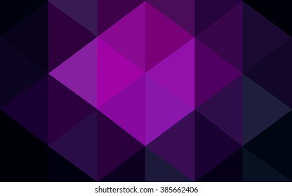 Dark purple polygonal illustration, which consist of triangles. Geometric background in Origami style with gradient. Triangular design for your business.