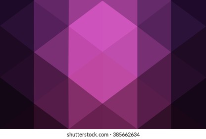 Dark purple polygonal illustration, which consist of triangles. Geometric background in Origami style with gradient. Triangular design for your business.