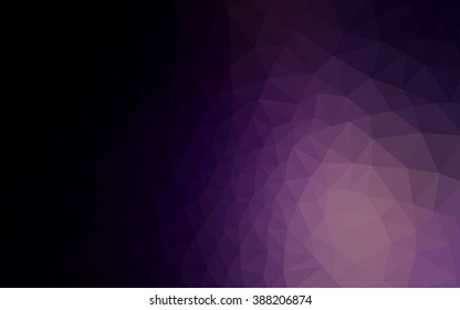 Dark purple polygonal illustration, which consist of triangles. Geometric background in Origami style with gradient. Triangular design for your business.