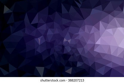 Dark purple polygonal illustration, which consist of triangles. Geometric background in Origami style with gradient. Triangular design for your business.