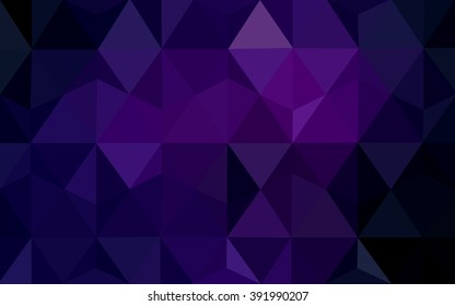 Dark purple polygonal illustration, which consist of triangles. Geometric background in Origami style with gradient. Triangular design for your business.