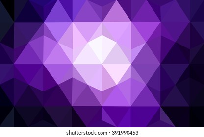 Dark purple polygonal illustration, which consist of triangles. Geometric background in Origami style with gradient. Triangular design for your business.