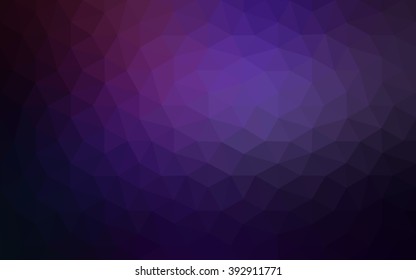 Dark purple polygonal illustration, which consist of triangles. Geometric background in Origami style with gradient. Triangular design for your business.