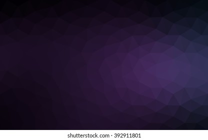 Dark purple polygonal illustration, which consist of triangles. Geometric background in Origami style with gradient. Triangular design for your business.