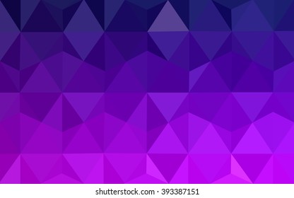 Dark purple polygonal illustration, which consist of triangles. Geometric background in Origami style with gradient. Triangular design for your business.