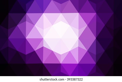 Dark purple polygonal illustration, which consist of triangles. Geometric background in Origami style with gradient. Triangular design for your business.