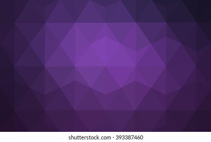 Dark purple polygonal illustration, which consist of triangles. Geometric background in Origami style with gradient. Triangular design for your business.