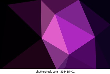 Dark purple polygonal illustration, which consist of triangles. Geometric background in Origami style with gradient. Triangular design for your business.