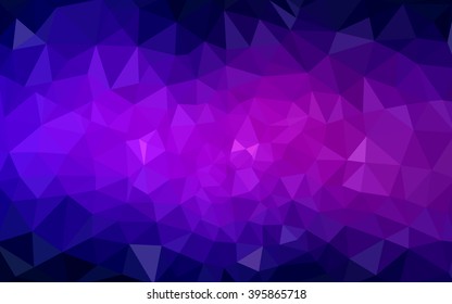 Dark purple polygonal illustration, which consist of triangles. Geometric background in Origami style with gradient. Triangular design for your business.