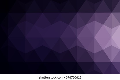 Dark purple polygonal illustration, which consist of triangles. Geometric background in Origami style with gradient. Triangular design for your business.