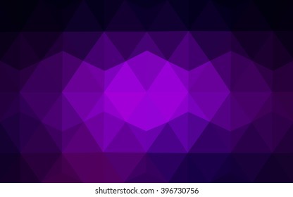 Dark purple polygonal illustration, which consist of triangles. Geometric background in Origami style with gradient. Triangular design for your business.
