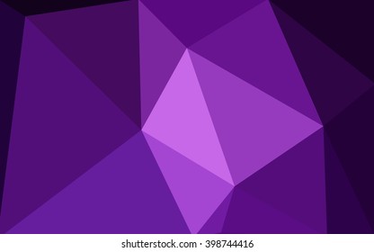 Dark purple polygonal illustration, which consist of triangles. Geometric background in Origami style with gradient. Triangular design for your business.